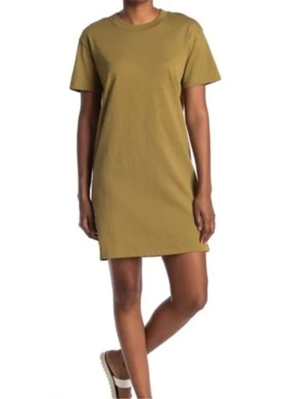 Madewell Olive Green Cotton T-Shirt Dress Size M